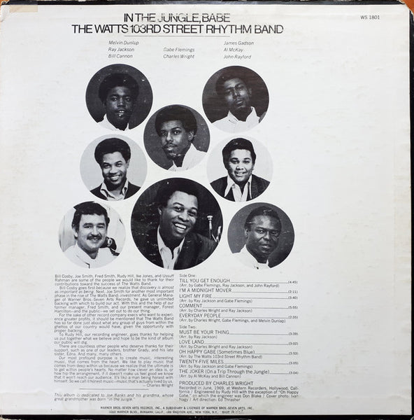 Charles Wright & The Watts 103rd St Rhythm Band : In The Jungle, Babe (LP, Album, Ter)