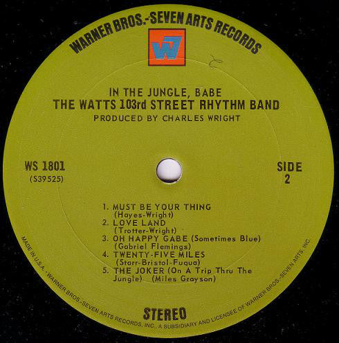 Charles Wright & The Watts 103rd St Rhythm Band : In The Jungle, Babe (LP, Album, Ter)