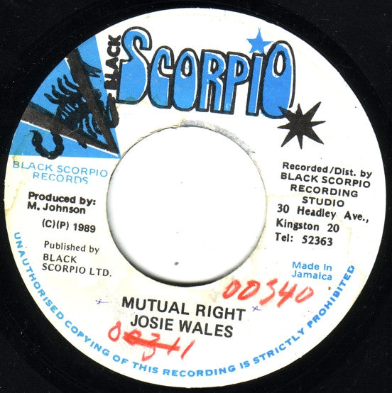 Josey Wales : Mutual Right (7")