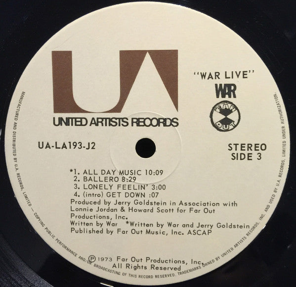 War : War Live (2xLP, Album, Gat)