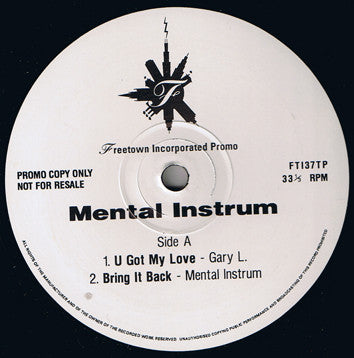 Mental Instrum : Untitled (12", Promo)