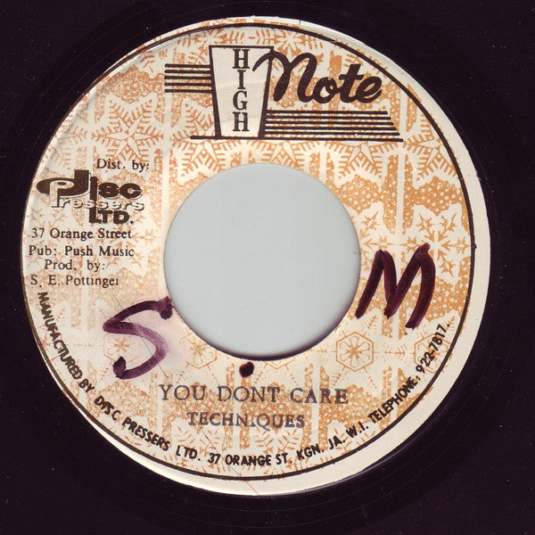 The Techniques : You Don't Care (7")