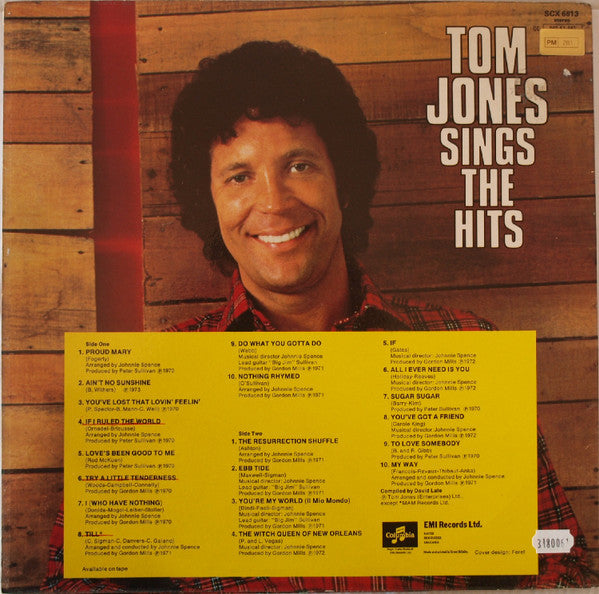Tom Jones : Sings The Hits (LP, Comp)