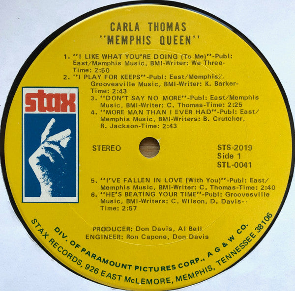 Carla Thomas : Memphis Queen (LP, Album, Ter)