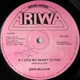 John McLean / Professor Doppler : If I Give My Heart To You / Doppler Effect (12")