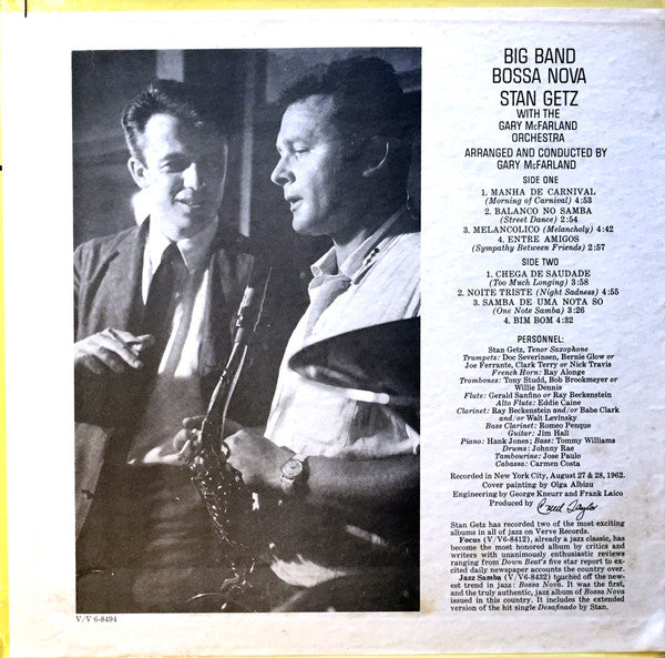Stan Getz : Big Band Bossa Nova (LP, Album, Gat)