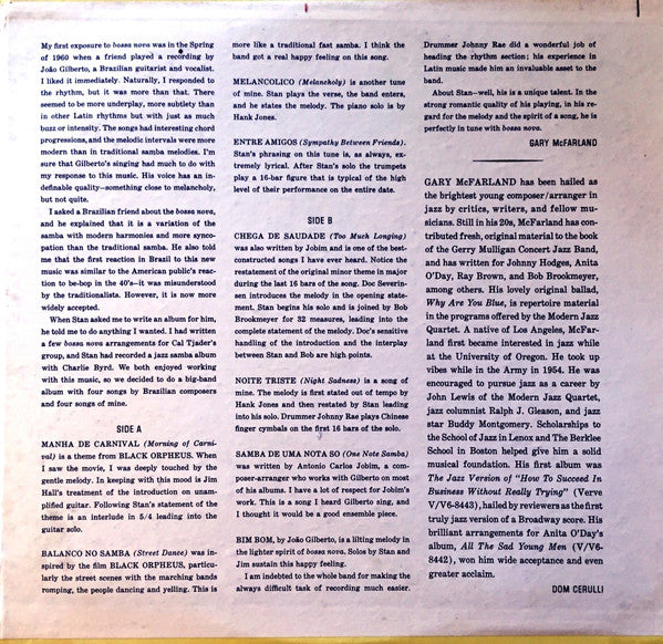 Stan Getz : Big Band Bossa Nova (LP, Album, Gat)