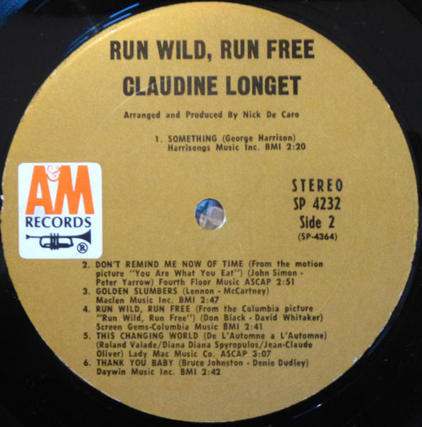 Claudine Longet : Run Wild, Run Free (LP, Album)