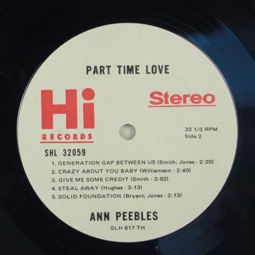 Ann Peebles : Part Time Love (LP, Album, TH )