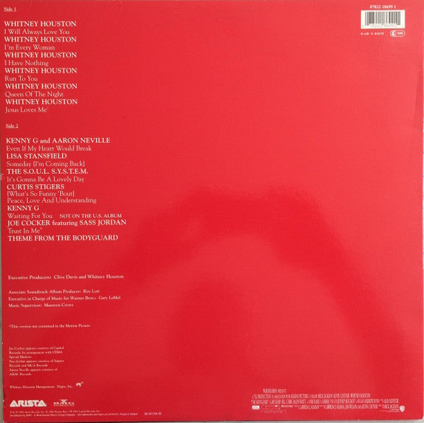 Various : The Bodyguard (Original Soundtrack Album) (LP, Album)