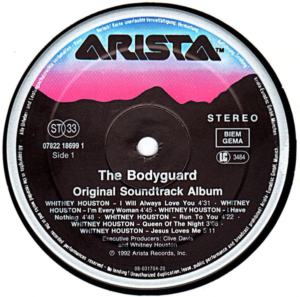 Various : The Bodyguard (Original Soundtrack Album) (LP, Album)