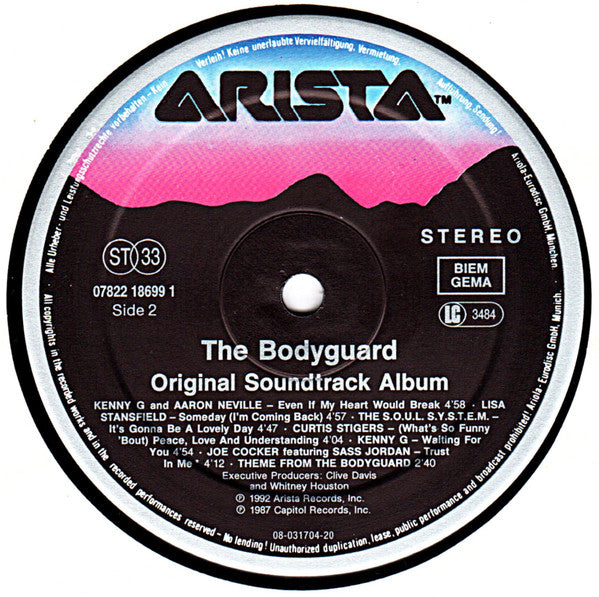 Various : The Bodyguard (Original Soundtrack Album) (LP, Album)