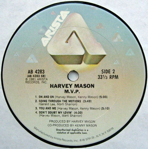 Harvey Mason : M.V.P. (LP, Album, San)