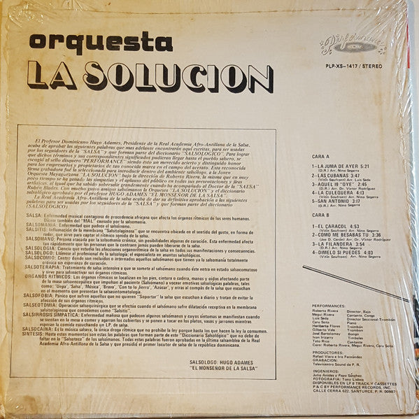Orquesta La Solucion (2) : El Caracol * La Juma De Ayer (LP, Album)