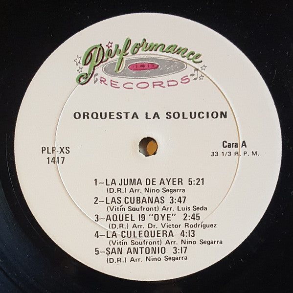 Orquesta La Solucion (2) : El Caracol * La Juma De Ayer (LP, Album)