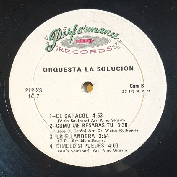 Orquesta La Solucion (2) : El Caracol * La Juma De Ayer (LP, Album)