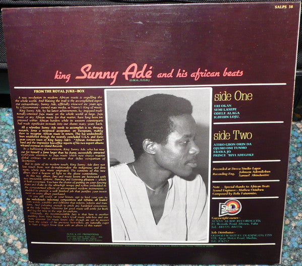 King Sunny Adé And His African Beats* : Conscience "Eri Okan" (LP, Album)