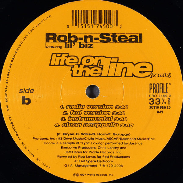 Rob-n-Steal : When I Say (12")