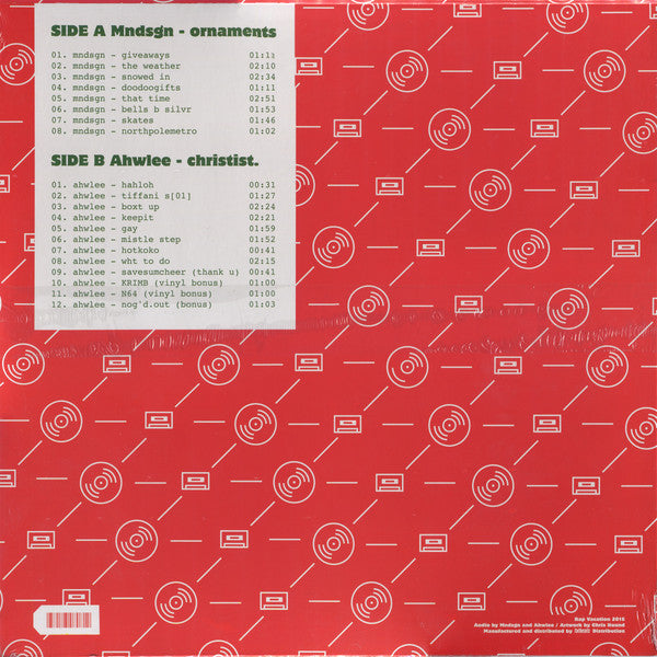 mndsgn & Ahwlee : A Rap Vacation X-Mas With Mndsgn & Ahwlee (LP, Ltd, Red)
