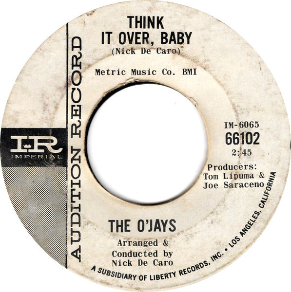The O'Jays : Lipstick Traces (On A Cigarette) (7", Single, Promo)