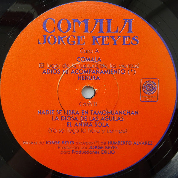 Jorge Reyes : Comala (LP, Album)