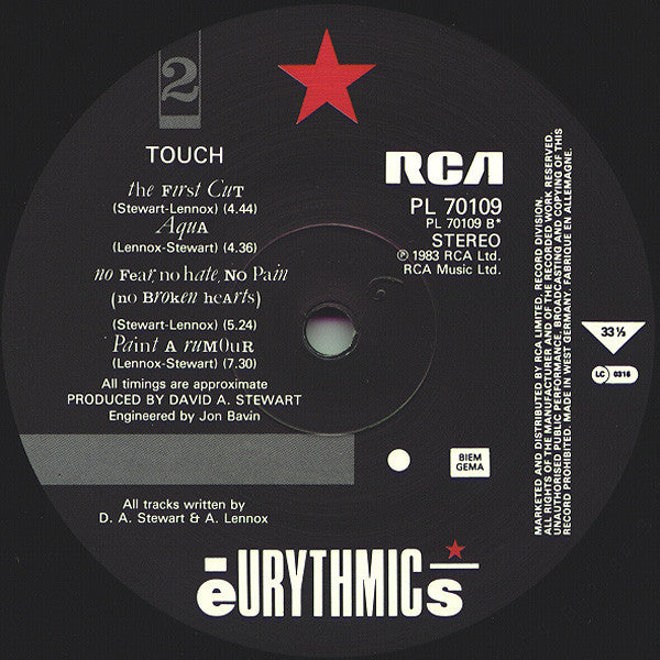 Eurythmics : Touch (LP, Album)