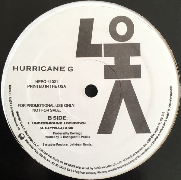 Hurricane G. : Underground Lockdown (12", Promo)