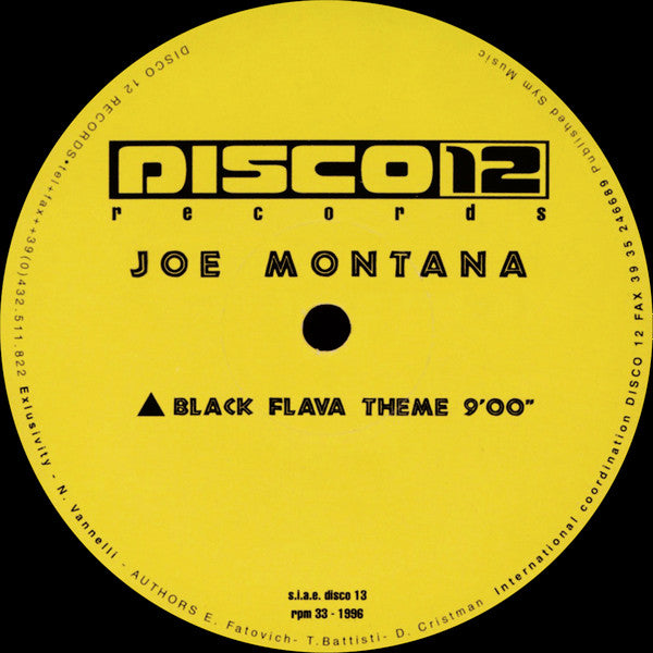 Joe Montana : Black Flava Theme (12")