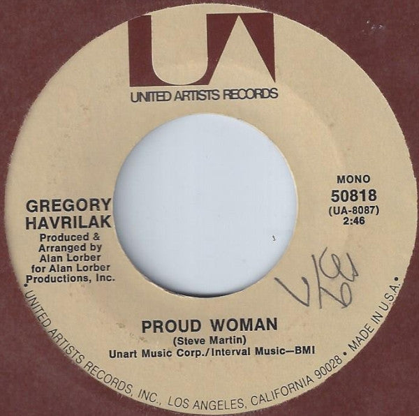 Gregory Havrilak : Proud Woman (7", Mono)
