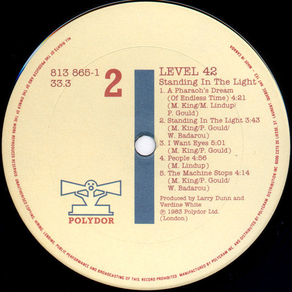 Level 42 : Standing In The Light (LP, Album, RE)