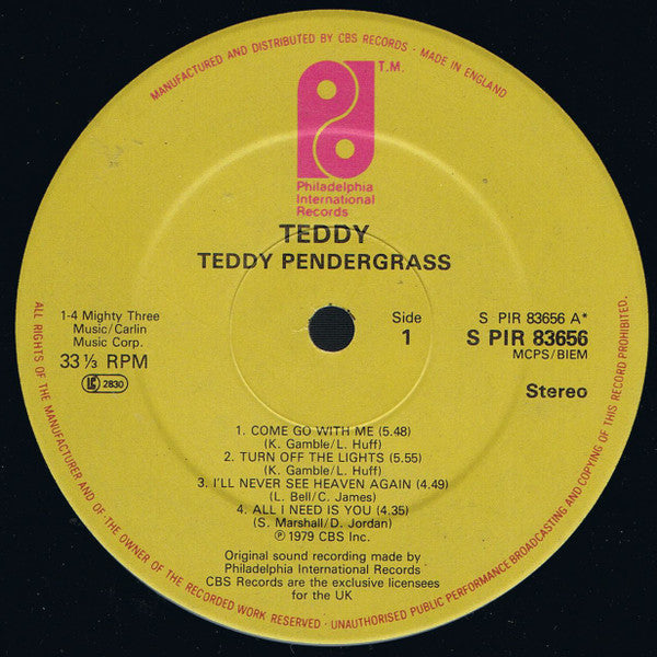 Teddy Pendergrass : Teddy (LP, Album)