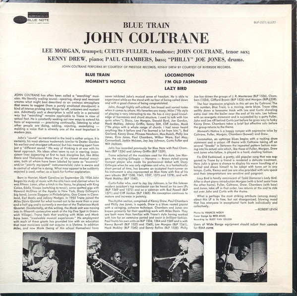 John Coltrane : Blue Train (LP, Album, RE)