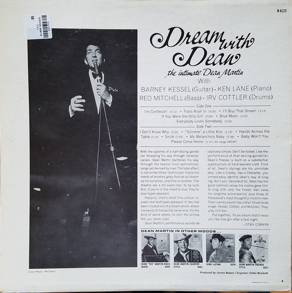 Dean Martin : Dream With Dean (The Intimate Dean Martin) (LP, Mono)