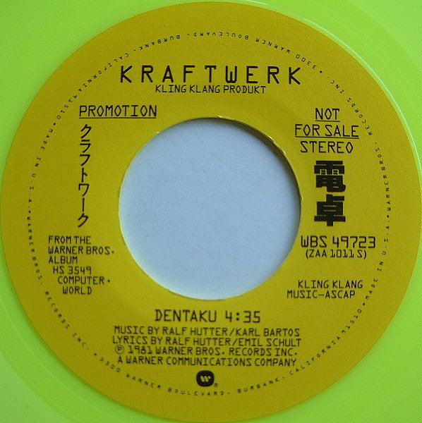 Kraftwerk : Pocket Calculator / Dentaku (7", Single, Promo, Flu)