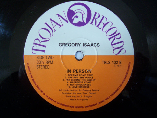 Gregory Isaacs : In Person (LP, Album, RE)