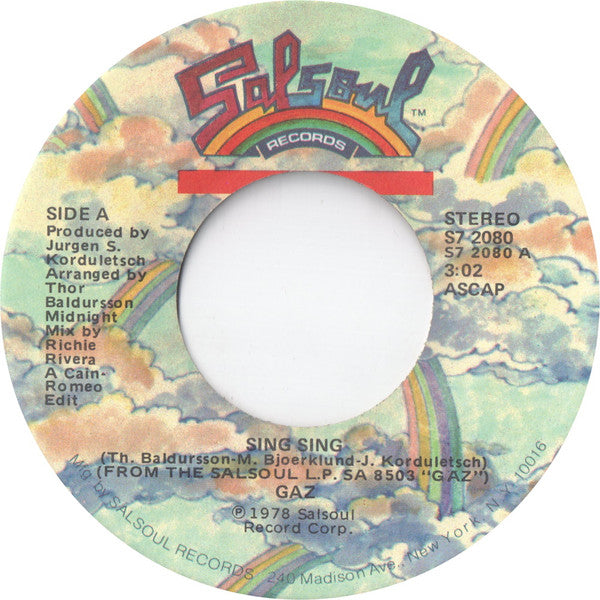 Gaz : Sing Sing (7", Single)
