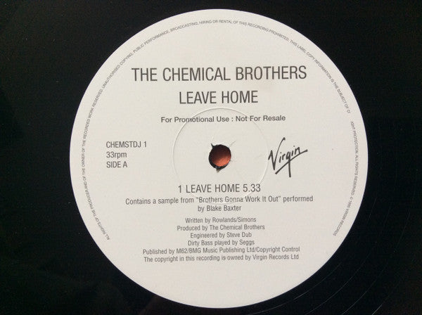 The Chemical Brothers : Leave Home (12", Promo)