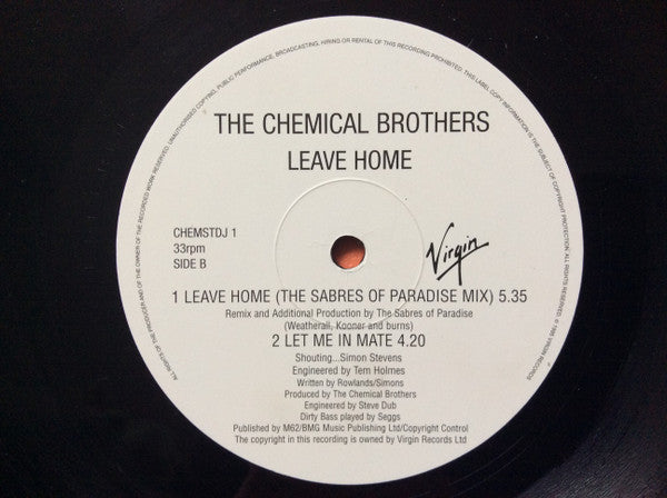 The Chemical Brothers : Leave Home (12", Promo)