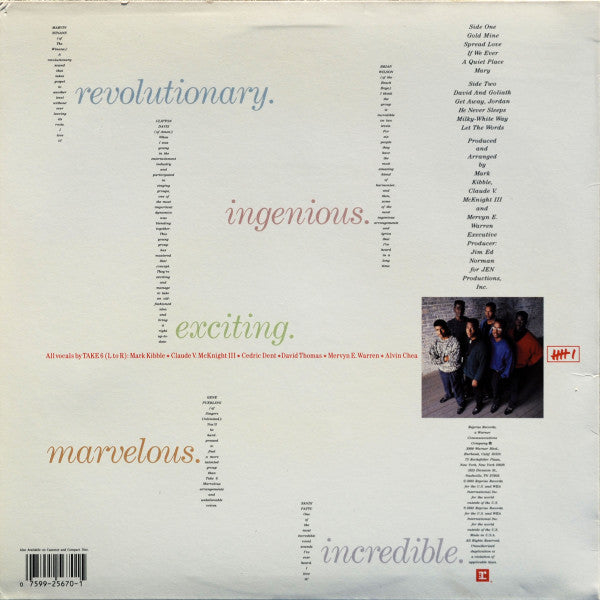 Take 6 : Take 6 (LP, Album, All)