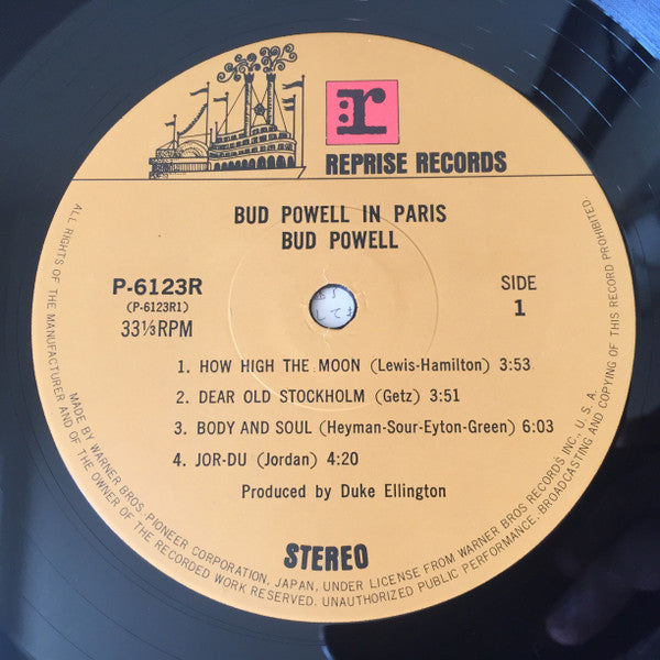 Bud Powell : Bud Powell In Paris (LP, Album)