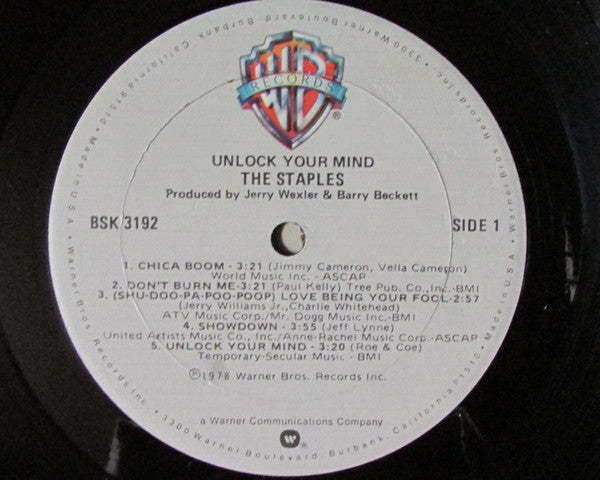 The Staples : Unlock Your Mind (LP, Album, Car)