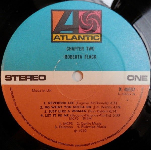 Roberta Flack : Chapter Two (LP, Album, RE)