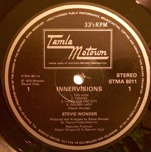 Stevie Wonder : Innervisions (LP, Album, RP)