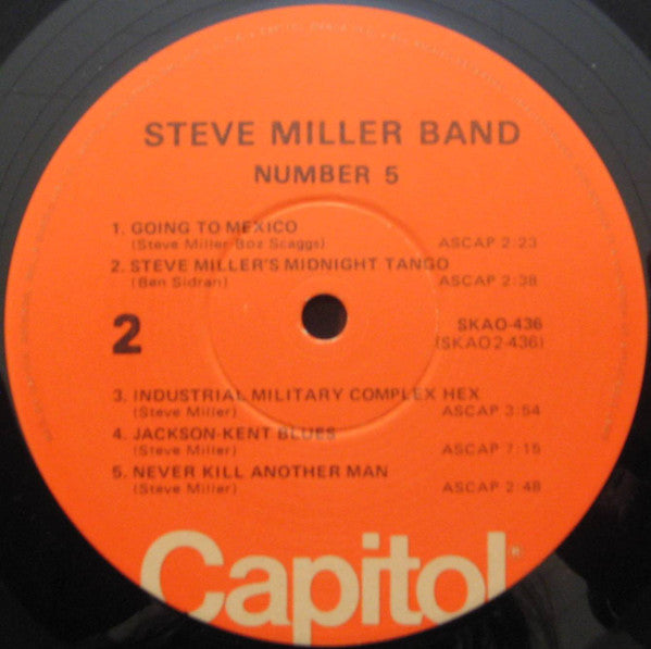 Steve Miller Band : Number 5 (LP, Album, RE, Win)