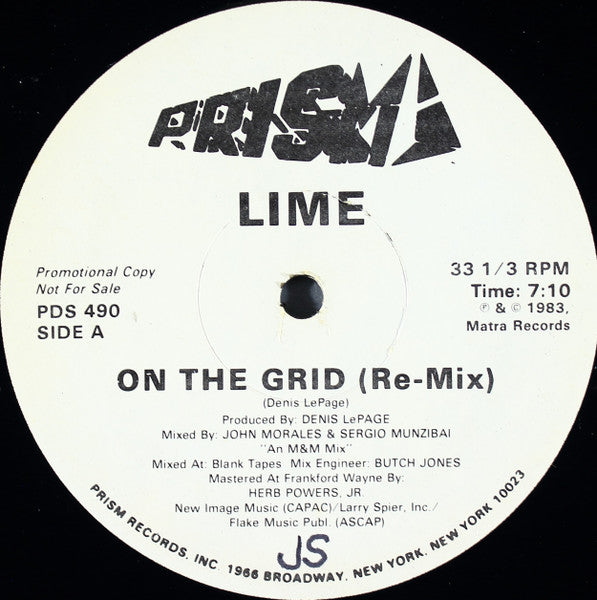 Lime (2) : On The Grid (Re-Mix) (12", Single, Promo)