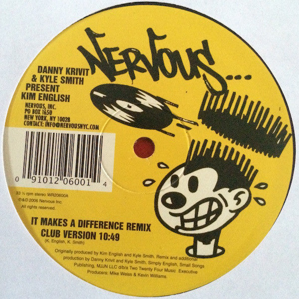 Kim English : It Makes A Difference (Danny Krivit & Kyle Smith Remixes) (12")