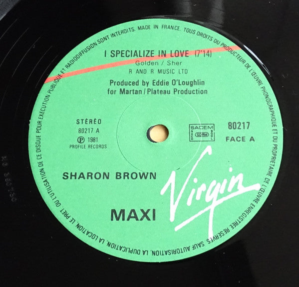 Sharon Brown : I Specialize In Love (12")