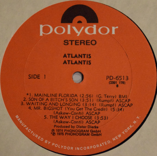 Atlantis (12) : Atlantis (LP, Album, All)