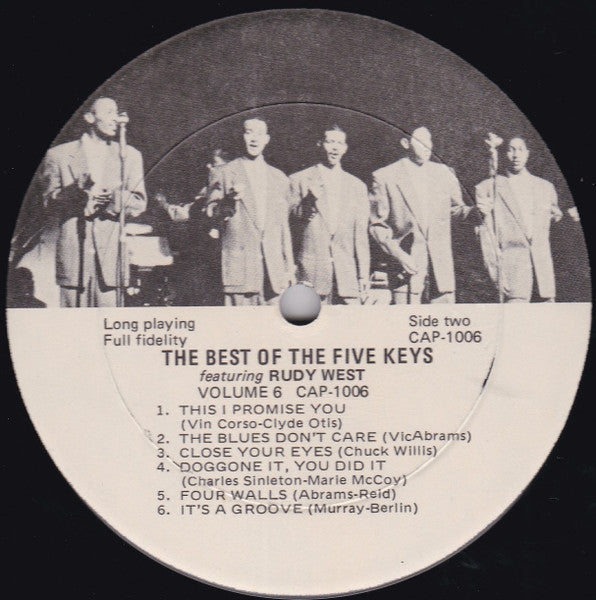 The Five Keys Featuring Rudy West : The Best Of The Five Keys Featuring Rudy West Vol. 6 (LP, Comp)