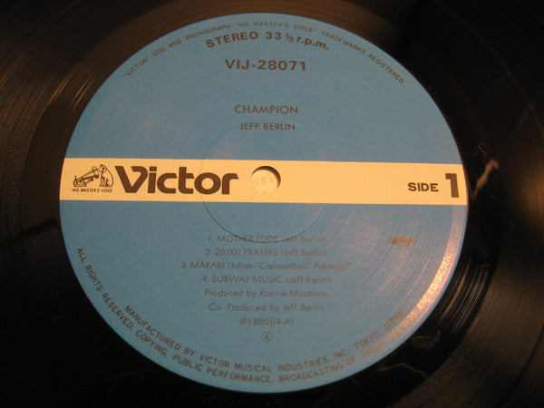 Jeff Berlin & Vox Humana (4) : Champion (LP, Album)